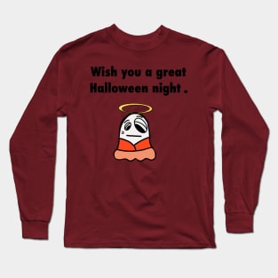Wish you a great Halloween night Halloween shirts for women, men and children. Sticker Long Sleeve T-Shirt